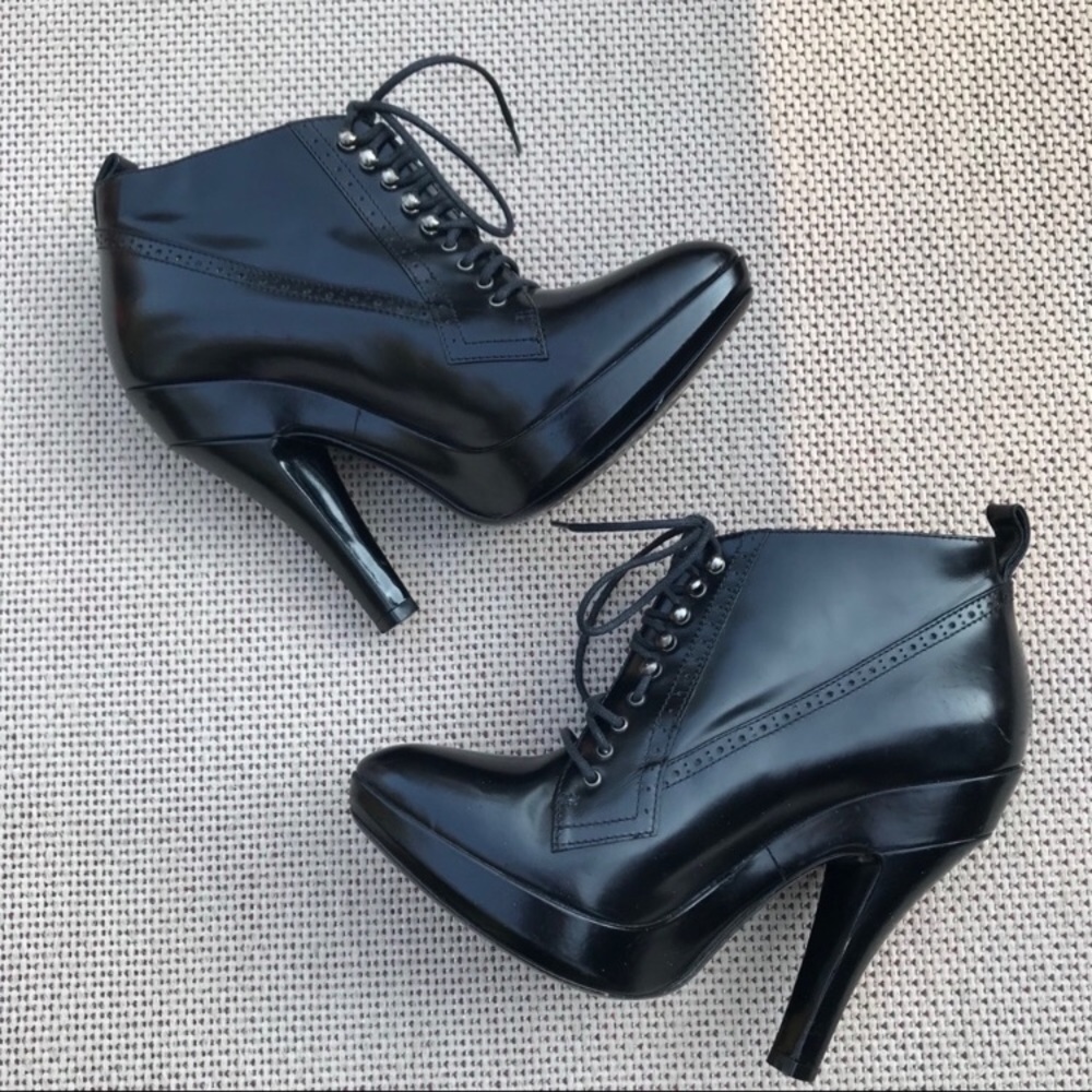 Burberry Whitham 130mm Lace Up High Heel Booties - Picture 4 of 5